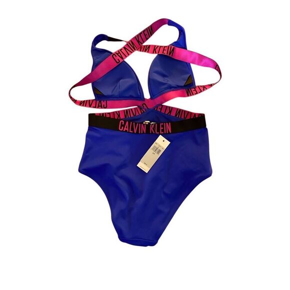 NWT Calvin Klein, blue and pink one piece swimwear so small - Picture 4 of 5
